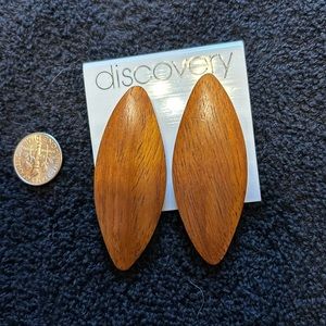 Wooden Teardrop Earrings